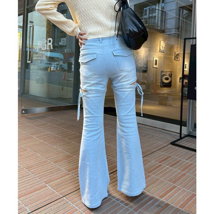 リボン付サイドスリットフレアパンツ | RMAF　NICE CLAUP / OLIVE des OLIVE | 詳細画像45 