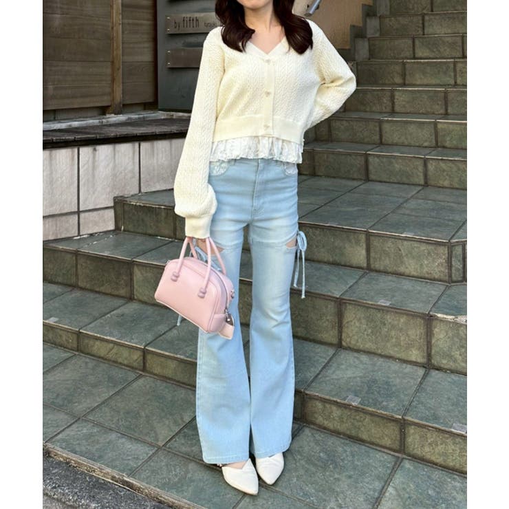 リボン付サイドスリットフレアパンツ | RMAF　NICE CLAUP / OLIVE des OLIVE | 詳細画像49 