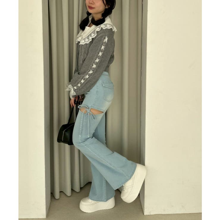 リボン付サイドスリットフレアパンツ | RMAF　NICE CLAUP / OLIVE des OLIVE | 詳細画像53 