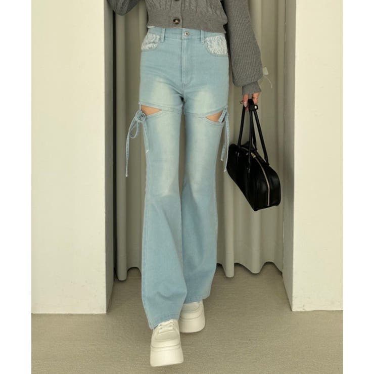 リボン付サイドスリットフレアパンツ | RMAF　NICE CLAUP / OLIVE des OLIVE | 詳細画像54 