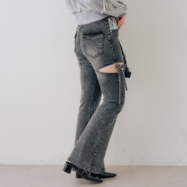 リボン付サイドスリットフレアパンツ | RMAF　NICE CLAUP / OLIVE des OLIVE | 詳細画像33 