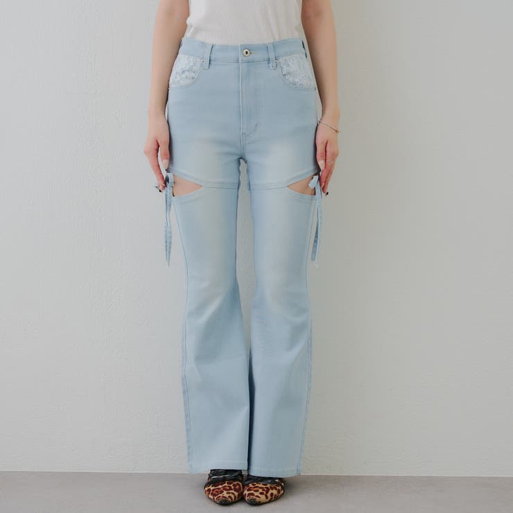 リボン付サイドスリットフレアパンツ | RMAF　NICE CLAUP / OLIVE des OLIVE | 詳細画像26 