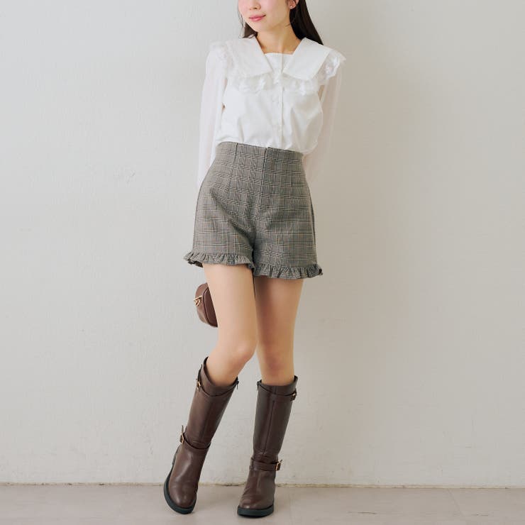 【セットアップ対応】裾フリルショートパンツ | RMAF　NICE CLAUP / OLIVE des OLIVE | 詳細画像7 