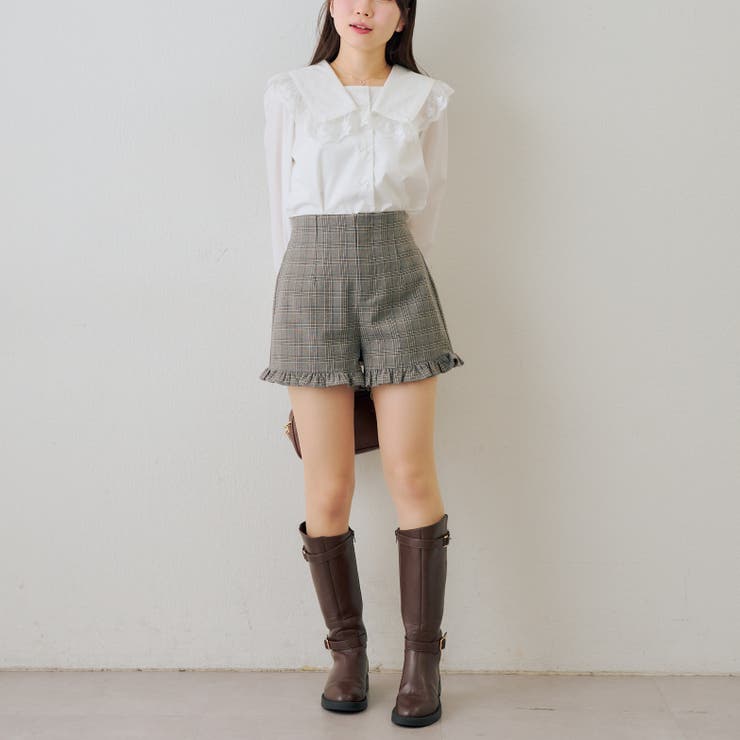 【セットアップ対応】裾フリルショートパンツ | RMAF　NICE CLAUP / OLIVE des OLIVE | 詳細画像8 