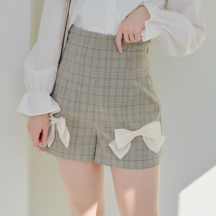 チェック | 【セットアップ対応】スタイルアップ ショートパンツ | RMAF　NICE CLAUP / OLIVE des OLIVE