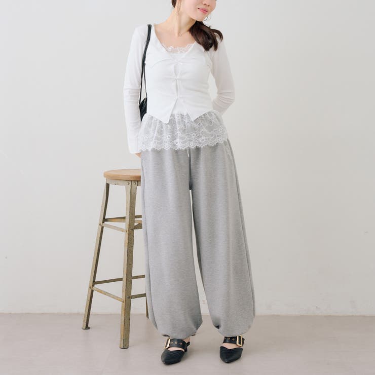 キラリロゴダンボールスウェットパンツ | RMAF　NICE CLAUP / OLIVE des OLIVE | 詳細画像8 