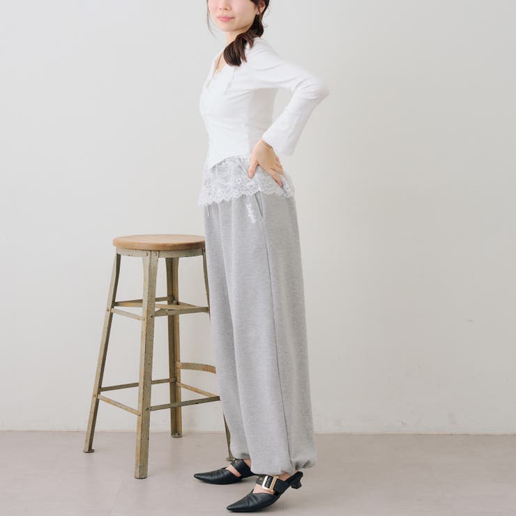 キラリロゴダンボールスウェットパンツ | RMAF　NICE CLAUP / OLIVE des OLIVE | 詳細画像9 