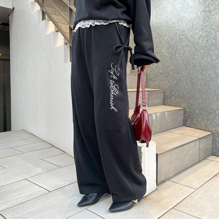 【セットアップ対応】ラメ裏毛スウェットパンツ | RMAF　NICE CLAUP / OLIVE des OLIVE | 詳細画像9 