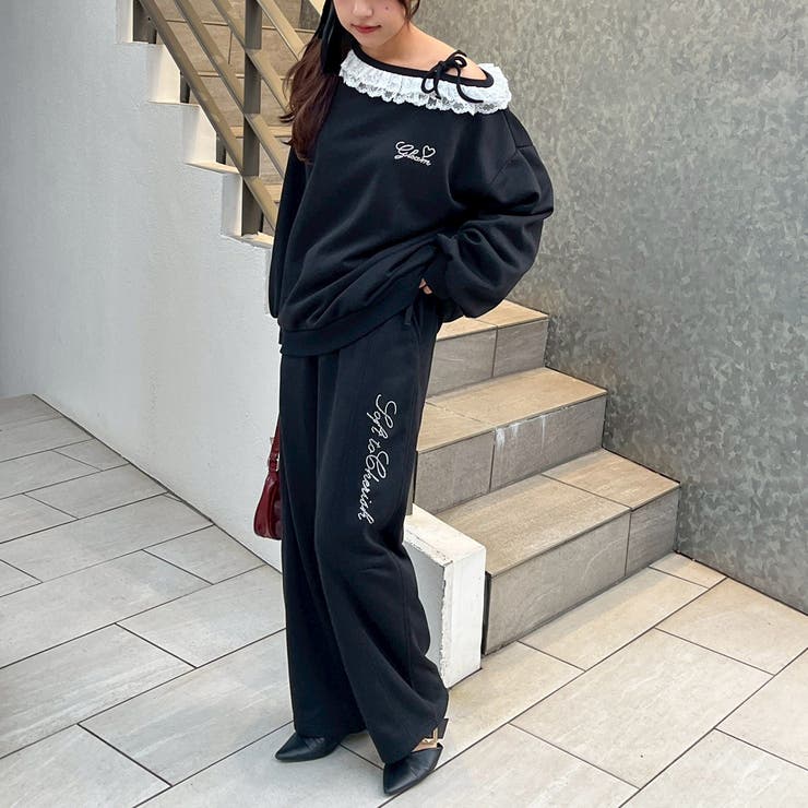 【セットアップ対応】ラメ裏毛スウェットパンツ | RMAF　NICE CLAUP / OLIVE des OLIVE | 詳細画像10 