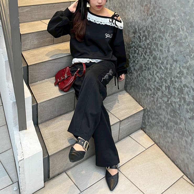 【セットアップ対応】ラメ裏毛スウェットパンツ | RMAF　NICE CLAUP / OLIVE des OLIVE | 詳細画像11 