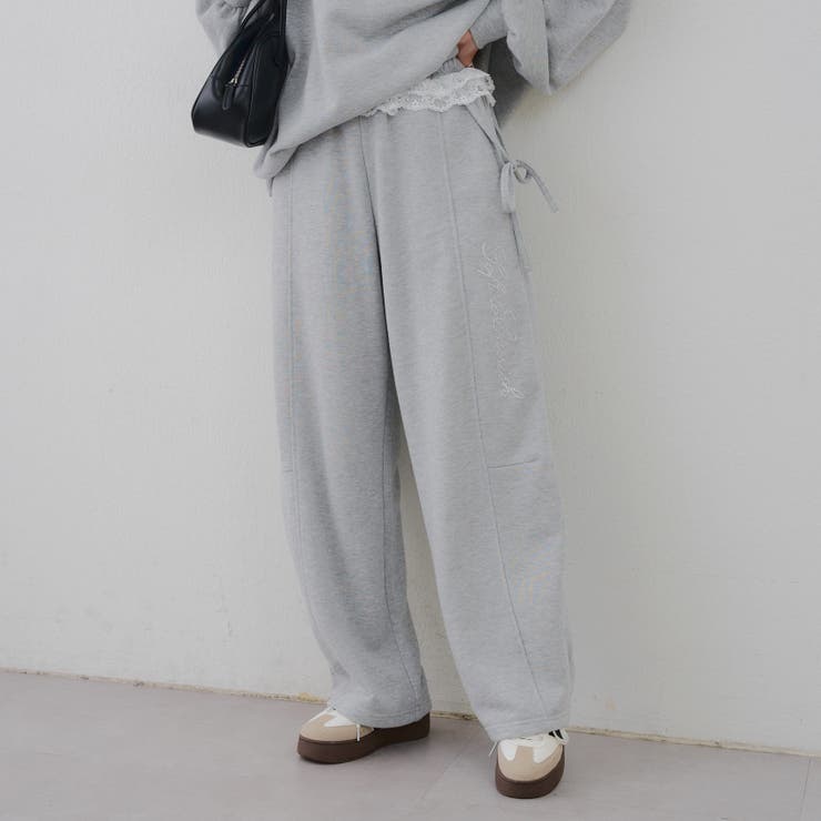 【セットアップ対応】ラメ裏毛スウェットパンツ | RMAF　NICE CLAUP / OLIVE des OLIVE | 詳細画像19 