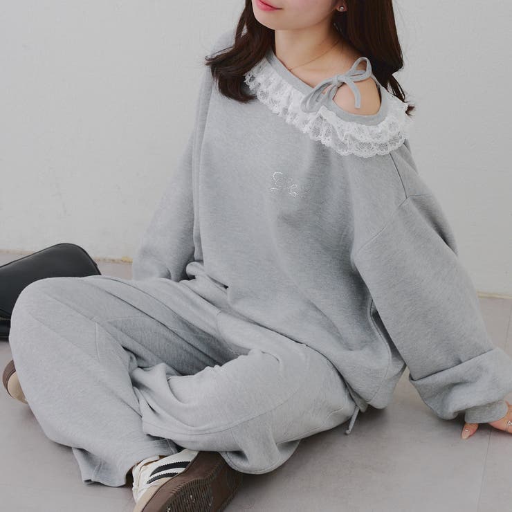 【セットアップ対応】ラメ裏毛スウェットパンツ | RMAF　NICE CLAUP / OLIVE des OLIVE | 詳細画像21 