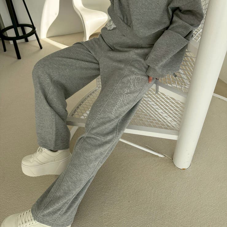 【セットアップ対応】ラメ裏毛スウェットパンツ | RMAF　NICE CLAUP / OLIVE des OLIVE | 詳細画像3 