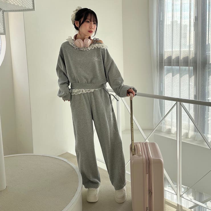 【セットアップ対応】ラメ裏毛スウェットパンツ | RMAF　NICE CLAUP / OLIVE des OLIVE | 詳細画像6 