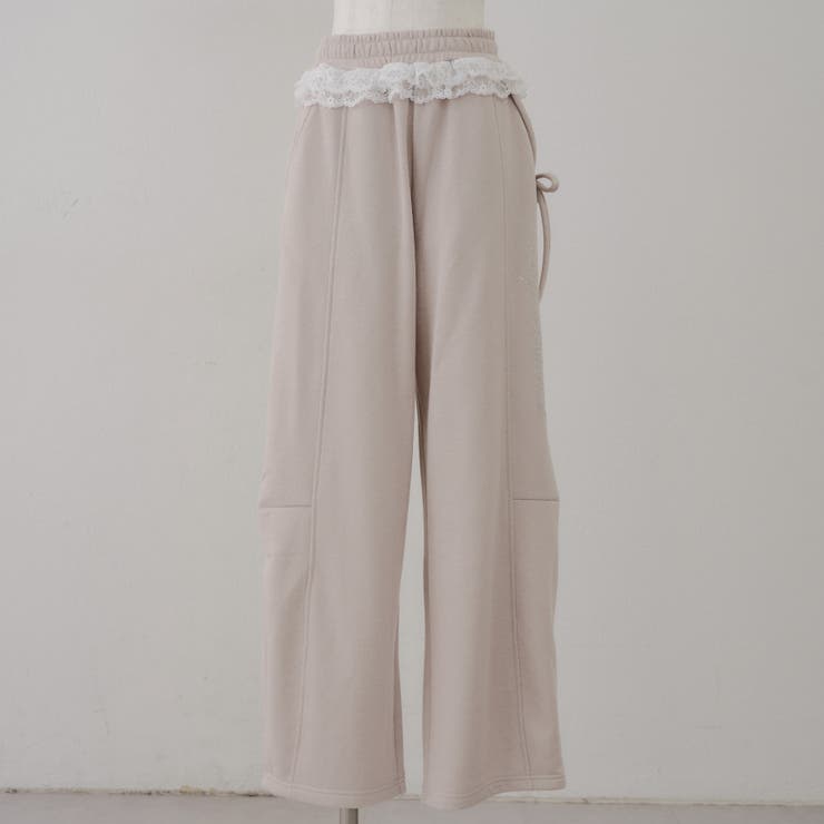 ピンク | 【セットアップ対応】ラメ裏毛スウェットパンツ | RMAF　NICE CLAUP / OLIVE des OLIVE