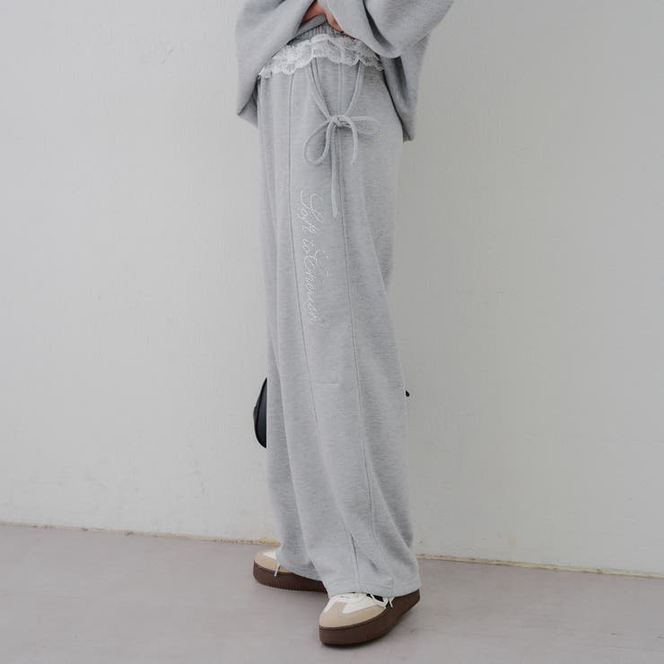 トップグレー | 【セットアップ対応】ラメ裏毛スウェットパンツ | RMAF　NICE CLAUP / OLIVE des OLIVE