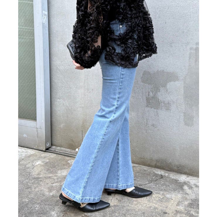 【S/M展開】キラキラセミフレアデニム | RMAF　NICE CLAUP / OLIVE des OLIVE | 詳細画像7 