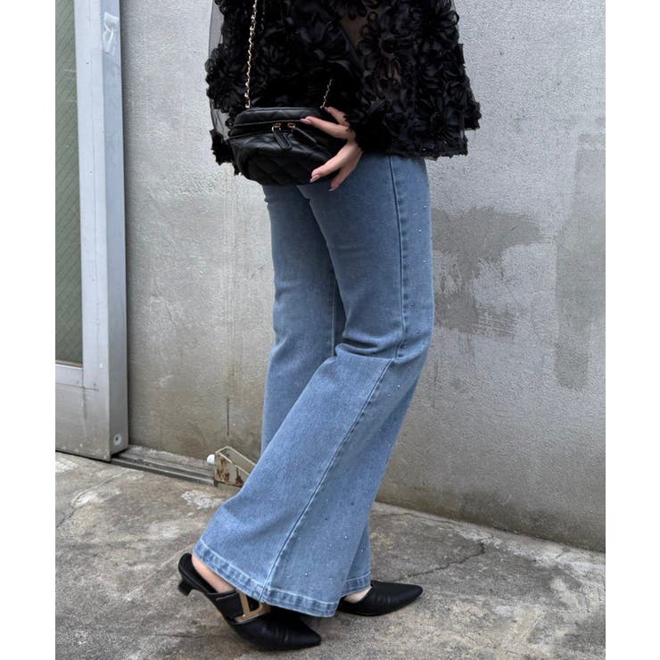 【S/M展開】キラキラセミフレアデニム | RMAF　NICE CLAUP / OLIVE des OLIVE | 詳細画像9 