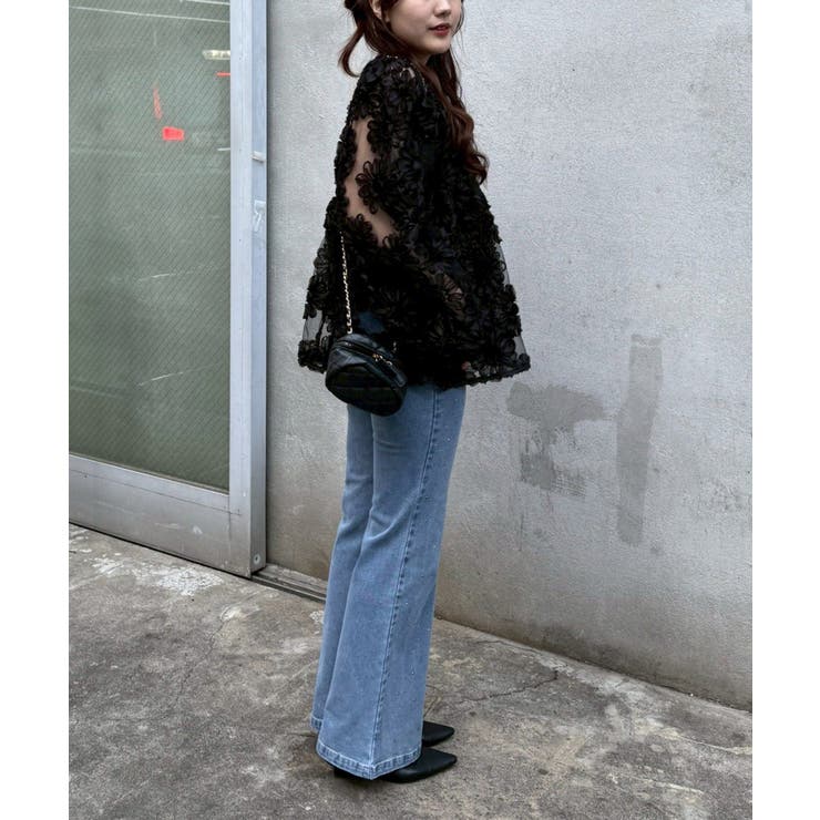 【S/M展開】キラキラセミフレアデニム | RMAF　NICE CLAUP / OLIVE des OLIVE | 詳細画像12 