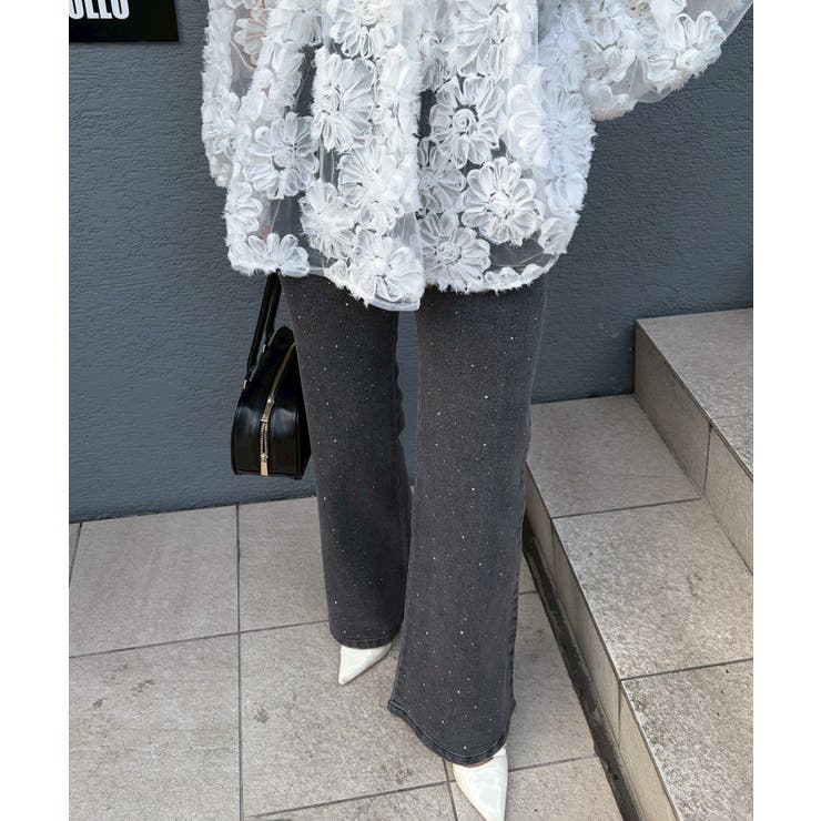 【S/M展開】キラキラセミフレアデニム | RMAF　NICE CLAUP / OLIVE des OLIVE | 詳細画像13 