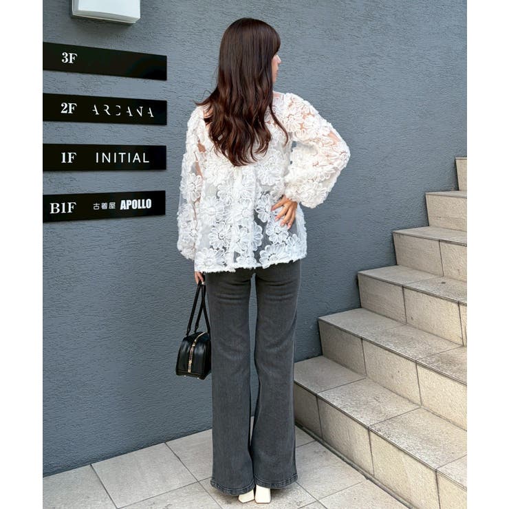 【S/M展開】キラキラセミフレアデニム | RMAF　NICE CLAUP / OLIVE des OLIVE | 詳細画像17 