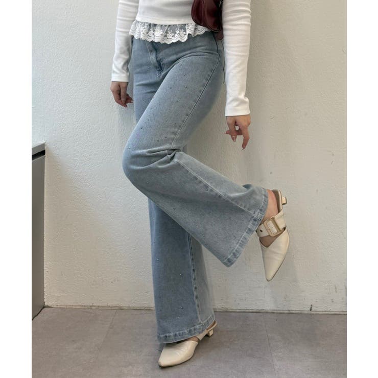 【S/M展開】キラキラセミフレアデニム | RMAF　NICE CLAUP / OLIVE des OLIVE | 詳細画像24 