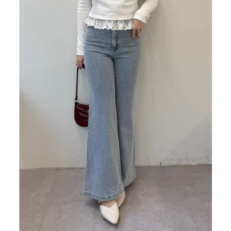 【S/M展開】キラキラセミフレアデニム | RMAF　NICE CLAUP / OLIVE des OLIVE | 詳細画像25 