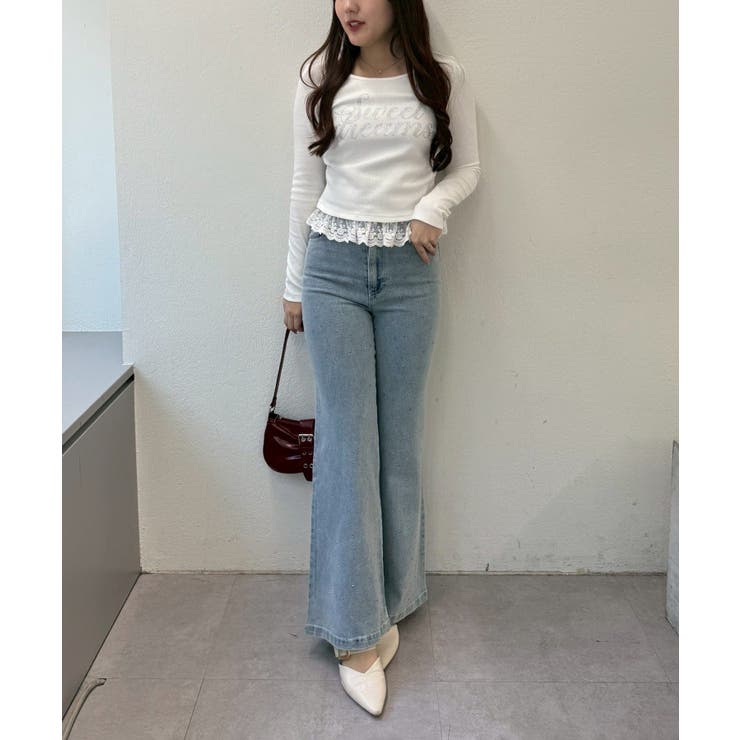 【S/M展開】キラキラセミフレアデニム | RMAF　NICE CLAUP / OLIVE des OLIVE | 詳細画像28 