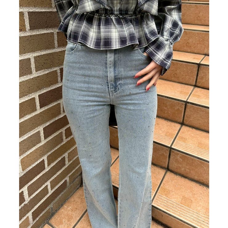 ブリーチ | 【S/M展開】キラキラセミフレアデニム | RMAF　NICE CLAUP / OLIVE des OLIVE