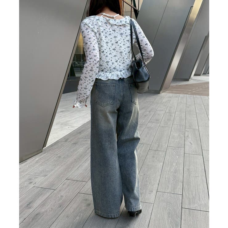 【S/M展開】キラキラロゴバギーデニム | RMAF　NICE CLAUP / OLIVE des OLIVE | 詳細画像7 