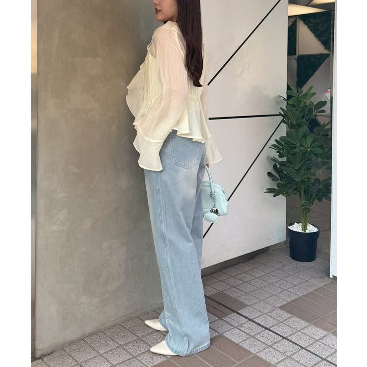 【S/M展開】キラキラロゴバギーデニム | RMAF　NICE CLAUP / OLIVE des OLIVE | 詳細画像15 