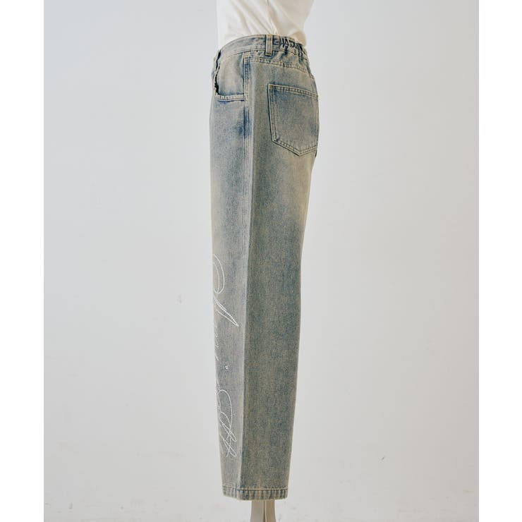 【S/M展開】キラキラロゴバギーデニム | RMAF　NICE CLAUP / OLIVE des OLIVE | 詳細画像26 