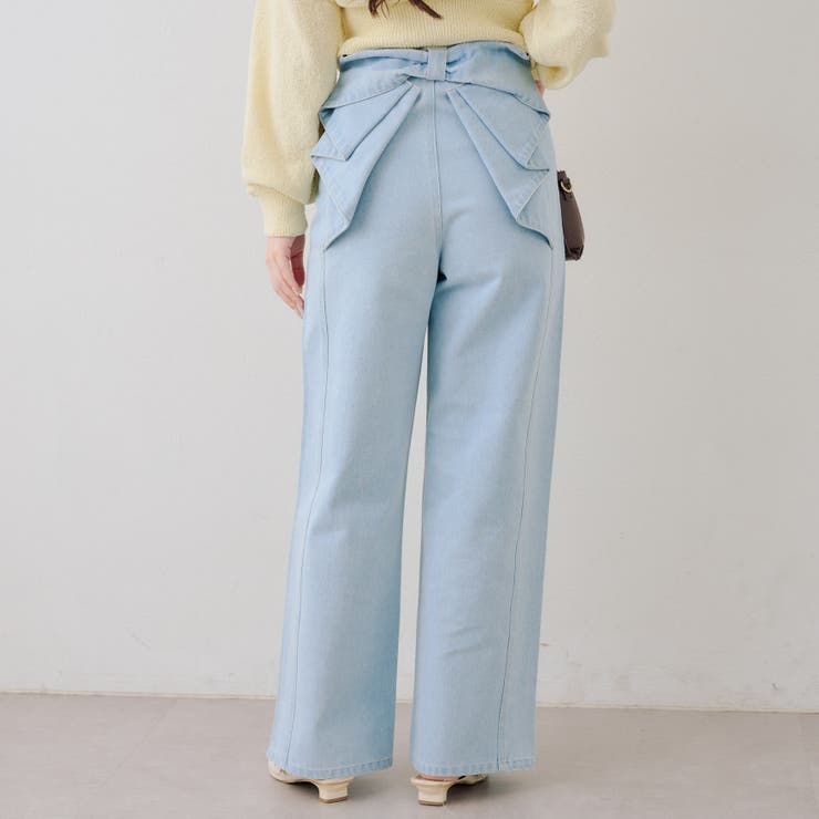 【S/M展開】後リボンストレートデニム | RMAF　NICE CLAUP / OLIVE des OLIVE | 詳細画像7 