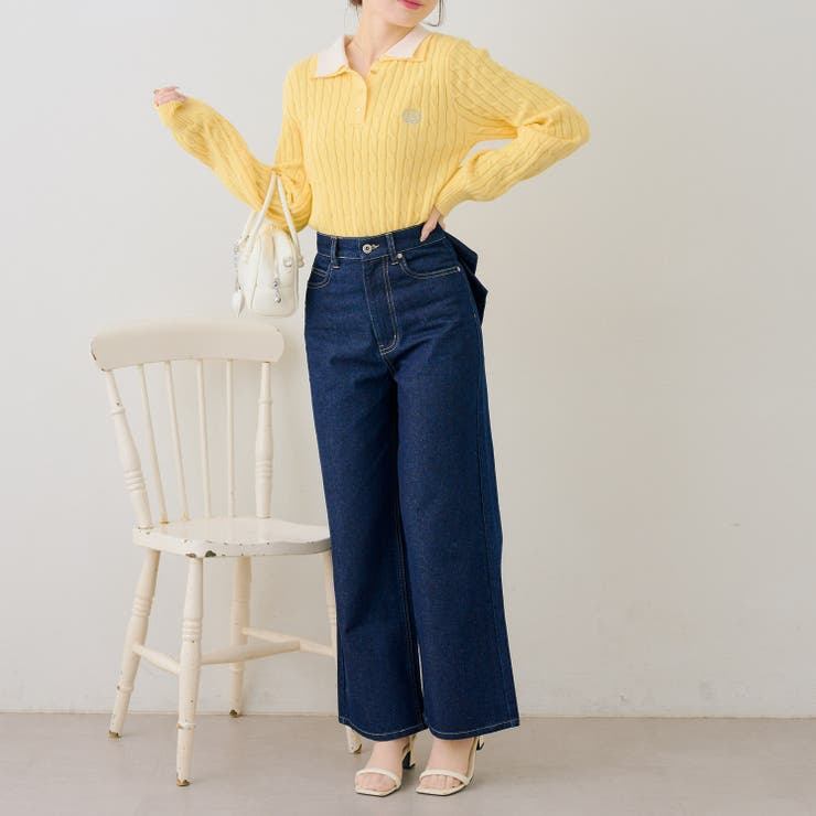 【S/M展開】後リボンストレートデニム | RMAF　NICE CLAUP / OLIVE des OLIVE | 詳細画像19 