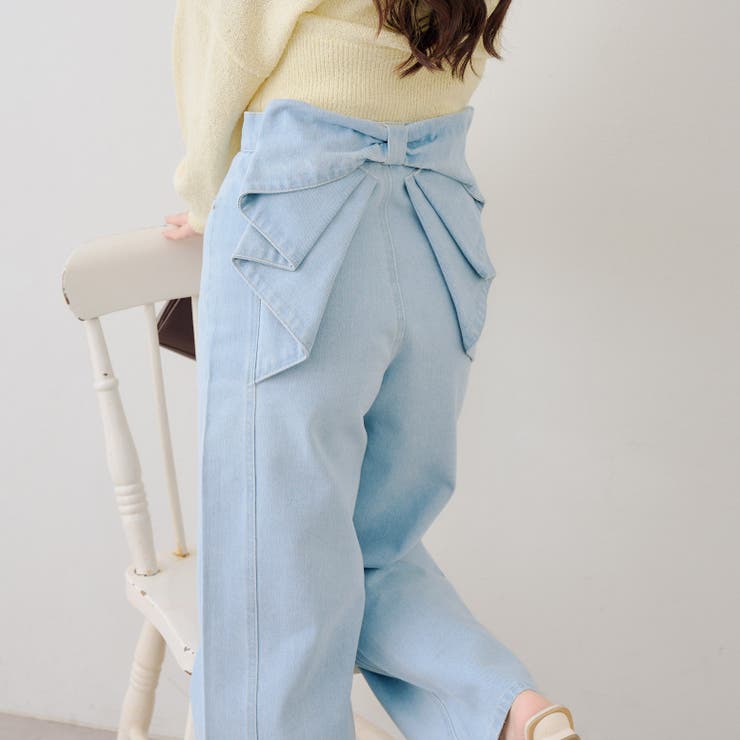 【S/M展開】後リボンストレートデニム | RMAF　NICE CLAUP / OLIVE des OLIVE | 詳細画像3 