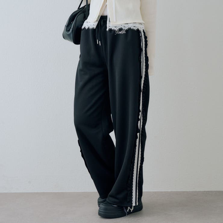 ブラック | 【セットアップ対応】トラックレースパンツ | RMAF　NICE CLAUP / OLIVE des OLIVE