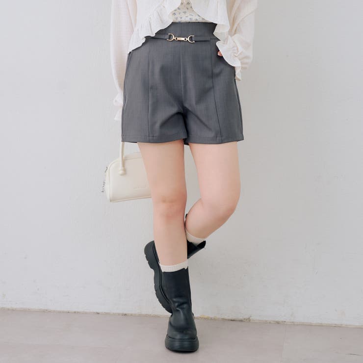 チャコール | ビット付ショートパンツ | RMAF　NICE CLAUP / OLIVE des OLIVE