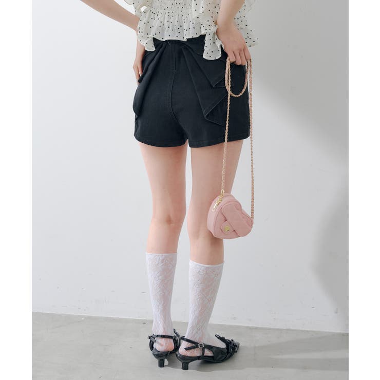 後リボンデニムショートパンツ | RMAF　NICE CLAUP / OLIVE des OLIVE | 詳細画像10 
