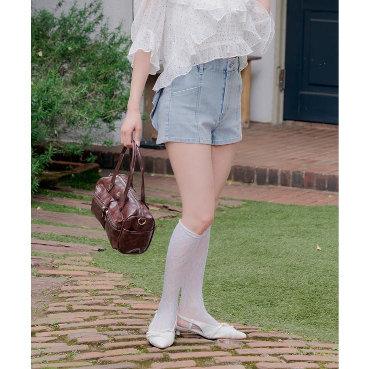 後リボンデニムショートパンツ | RMAF　NICE CLAUP / OLIVE des OLIVE | 詳細画像23 