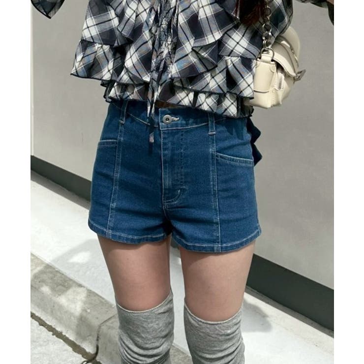 後リボンデニムショートパンツ[品番：OLOW0017807]｜RMAF NICE CLAUP