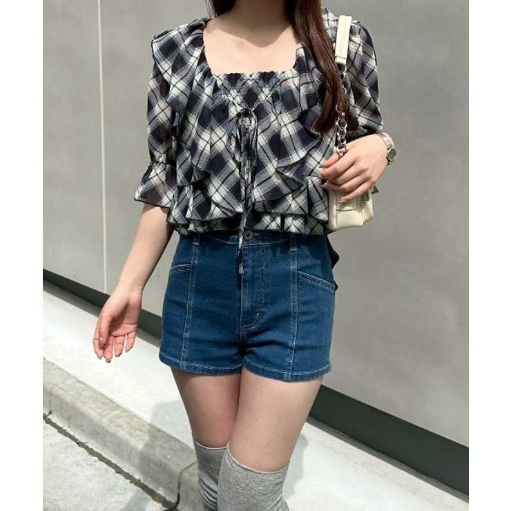 後リボンデニムショートパンツ | RMAF　NICE CLAUP / OLIVE des OLIVE | 詳細画像29 