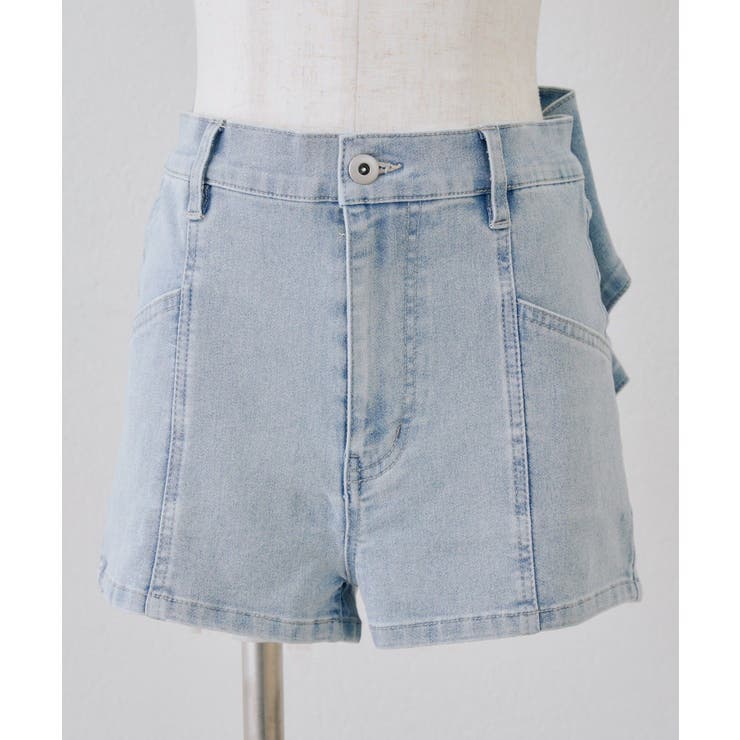 後リボンデニムショートパンツ | RMAF　NICE CLAUP / OLIVE des OLIVE | 詳細画像13 