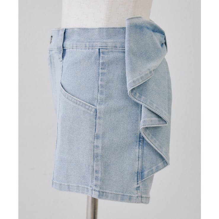 後リボンデニムショートパンツ | RMAF　NICE CLAUP / OLIVE des OLIVE | 詳細画像14 