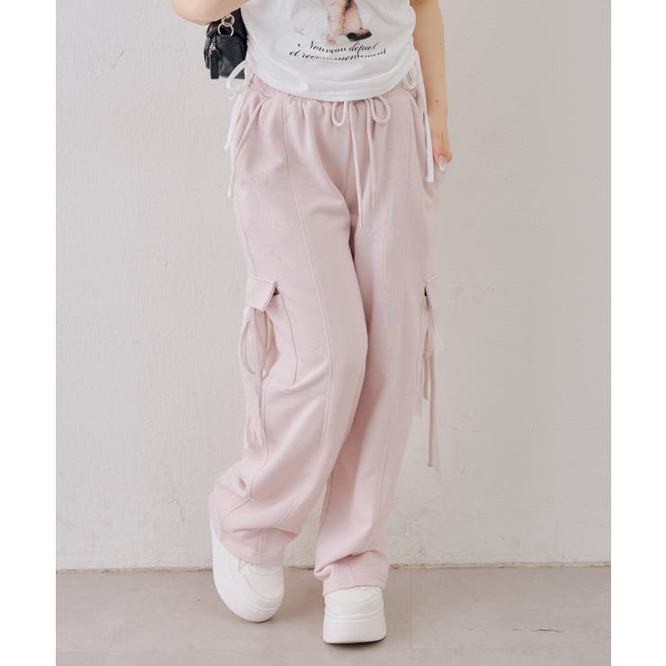 ピンク | スウェットリボンカーゴパンツ | RMAF　NICE CLAUP / OLIVE des OLIVE