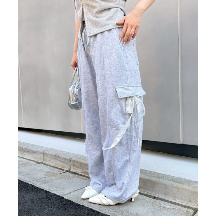 スウェットリボンカーゴパンツ | RMAF　NICE CLAUP / OLIVE des OLIVE | 詳細画像2 