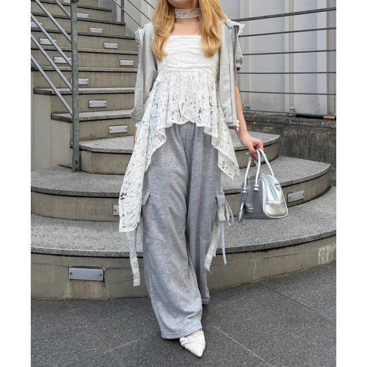 スウェットリボンカーゴパンツ | RMAF　NICE CLAUP / OLIVE des OLIVE | 詳細画像4 