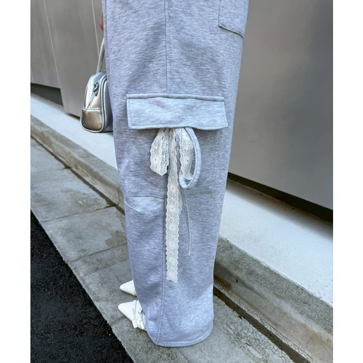 スウェットリボンカーゴパンツ | RMAF　NICE CLAUP / OLIVE des OLIVE | 詳細画像6 