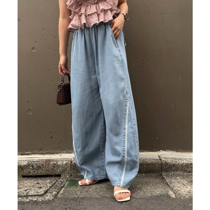 後ろ姿も可愛い、バックリボンカーブパンツ | RMAF　NICE CLAUP / OLIVE des OLIVE | 詳細画像11 