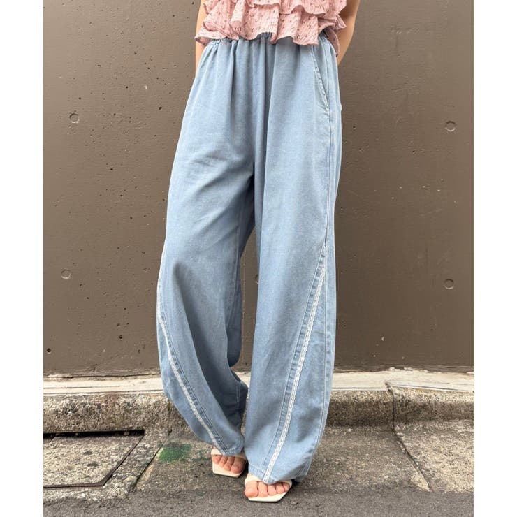 後ろ姿も可愛い、バックリボンカーブパンツ | RMAF　NICE CLAUP / OLIVE des OLIVE | 詳細画像12 