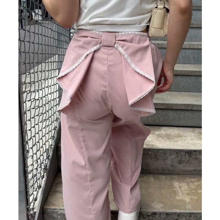 後ろ姿も可愛い、バックリボンカーブパンツ | RMAF　NICE CLAUP / OLIVE des OLIVE | 詳細画像2 